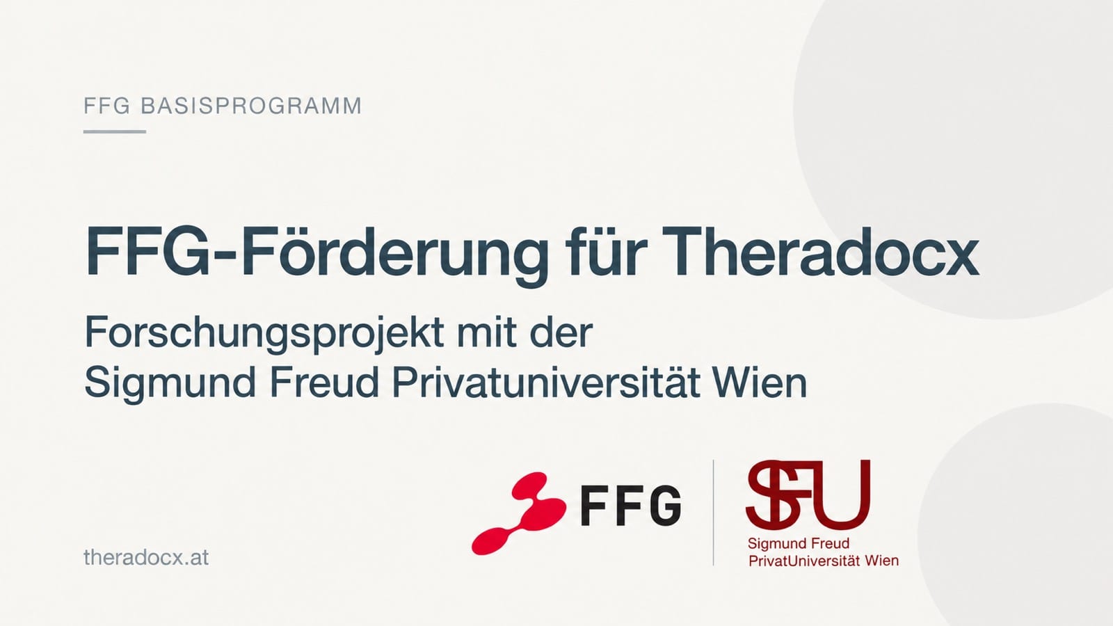 Theradocx erhält eine Förderung der FFG – Bild 1