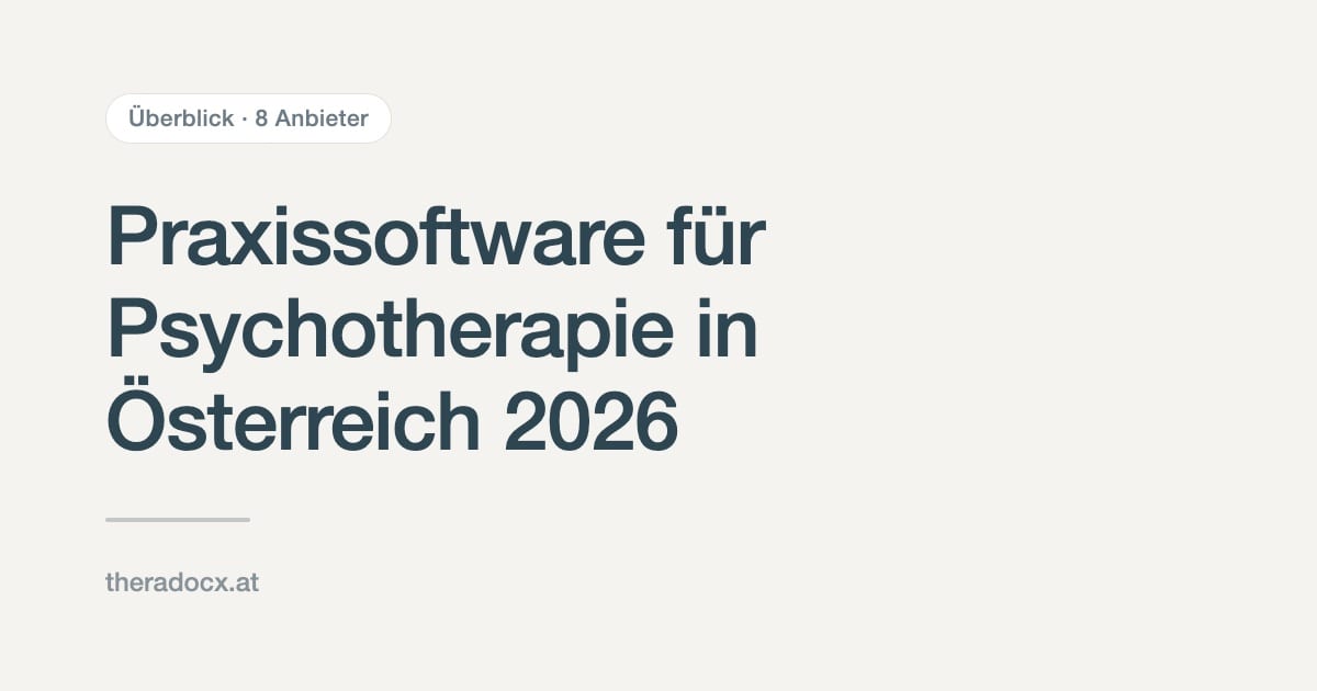 Praxissoftware Psychotherapie Österreich 2026 – Bild 1